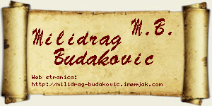 Milidrag Budaković vizit kartica